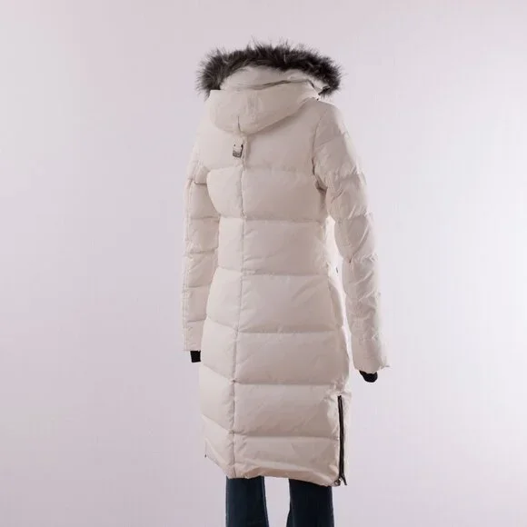 Pajar Canada White Long Down Parka Size US Small - Picture 5 of 13